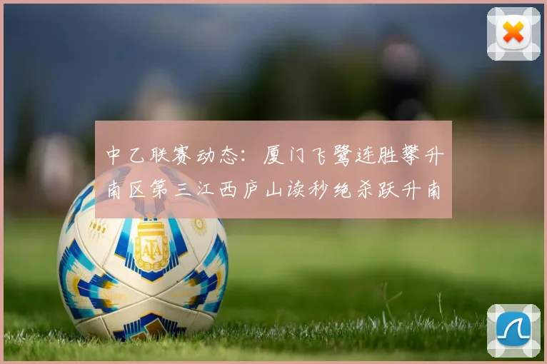 中乙联赛动态：厦门飞鹭连胜攀升南区第三江西庐山读秒绝杀跃升南区第四
